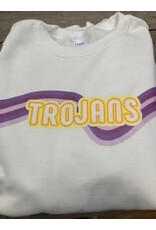 Port & Co trojans wave wht sweatshirt