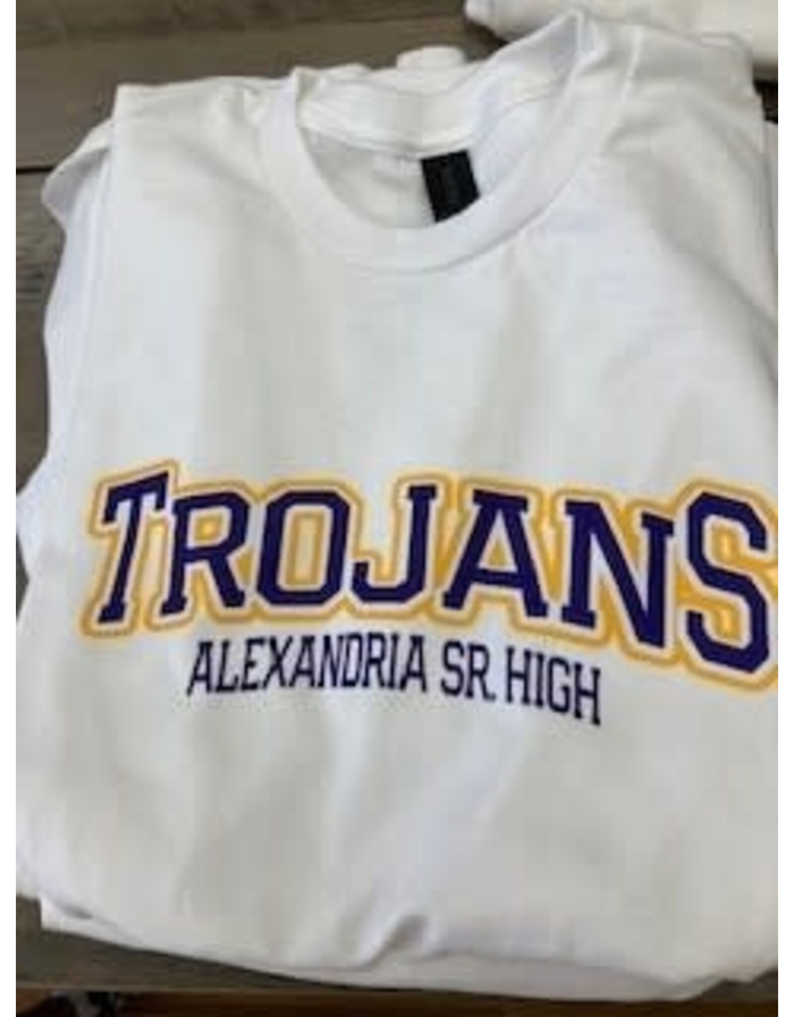 Port & Co TrojanS Purple & Gold on Wht