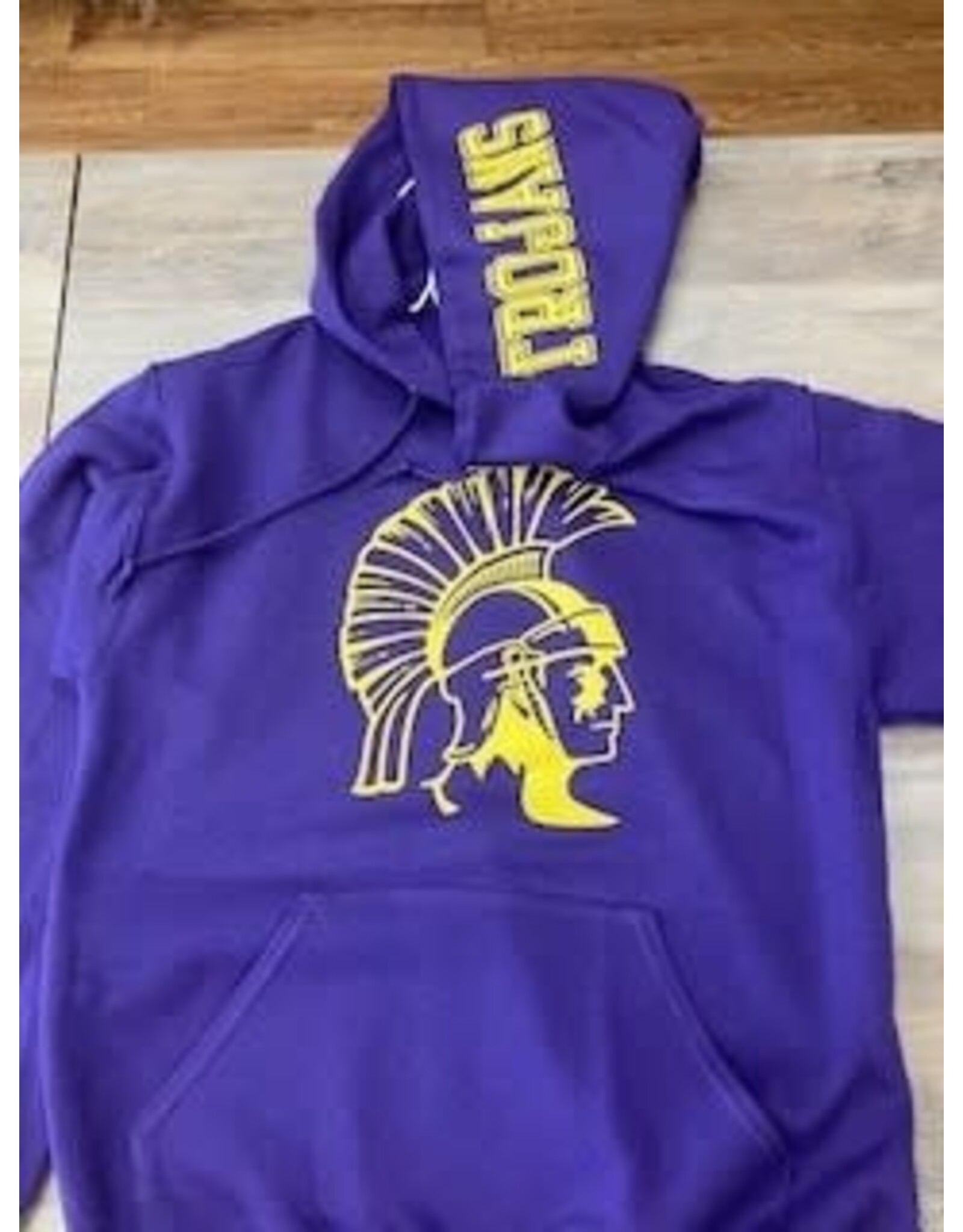 Jerzees TROJANS ON Hoodie Purple