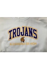 Jerzees Alexandria Sr. High Trojans on White Sweatshirt