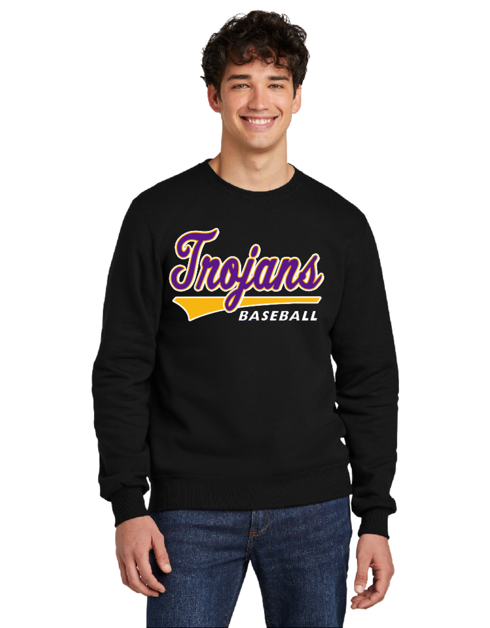 Jerzees TROJANS BASEBALL BLACK SWEATSHIRT pick up at store 2/5