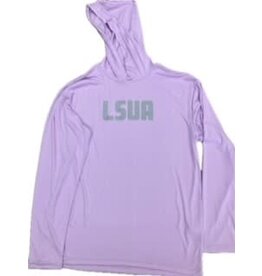 LSUA reflective moisture wicking tee hoodie order- will text when ready for pickup (may take up to 2 weeks)