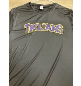 Trojans on M/W Black Adult Tee