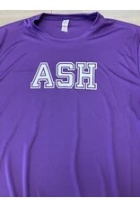ASH WHITE ON PURPLE M/W TEE