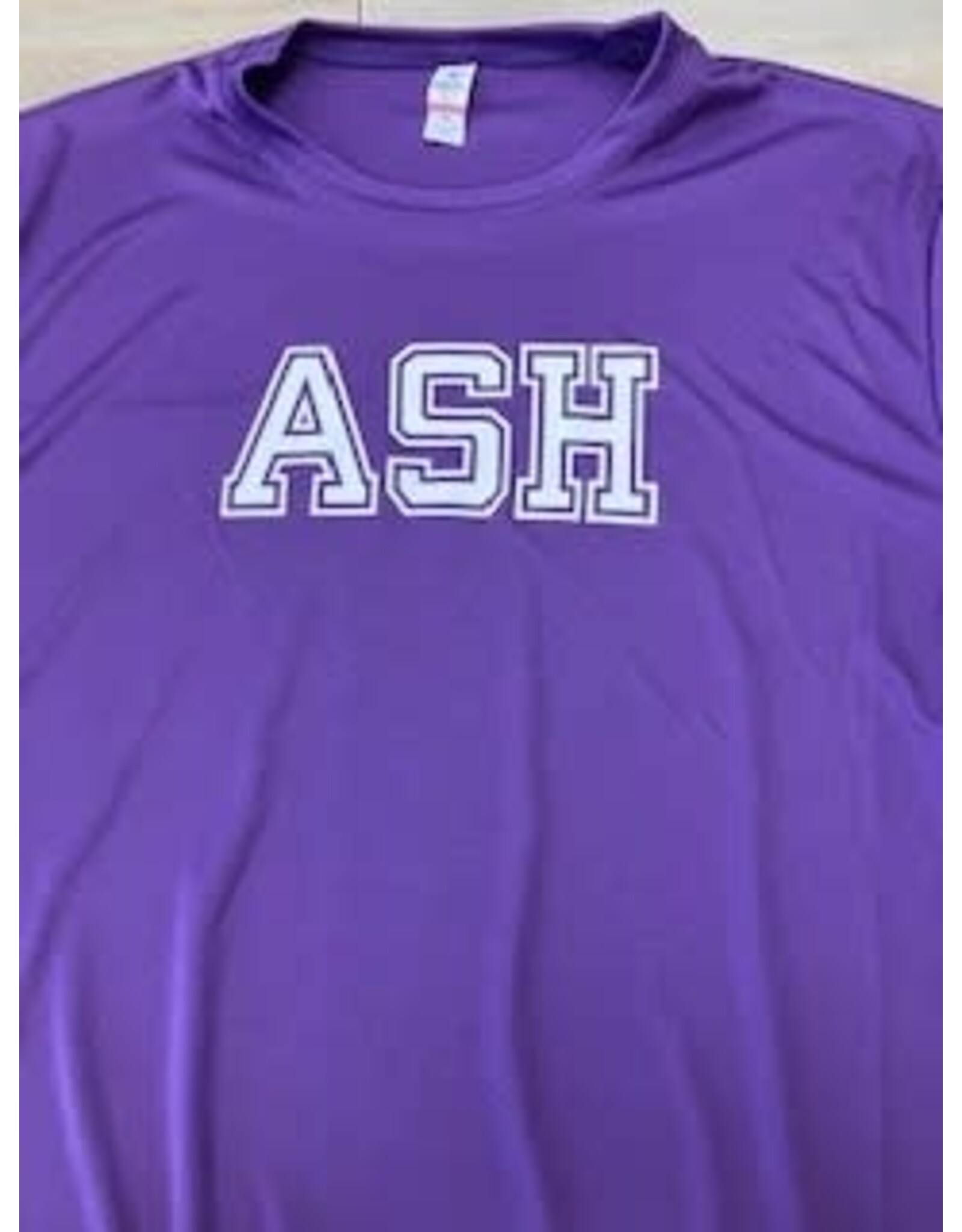 ASH WHITE ON PURPLE M/W TEE