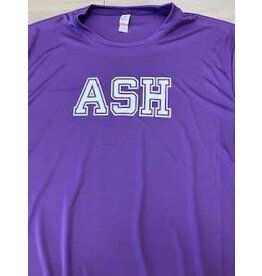 ASH WHITE ON PURPLE M/W TEE
