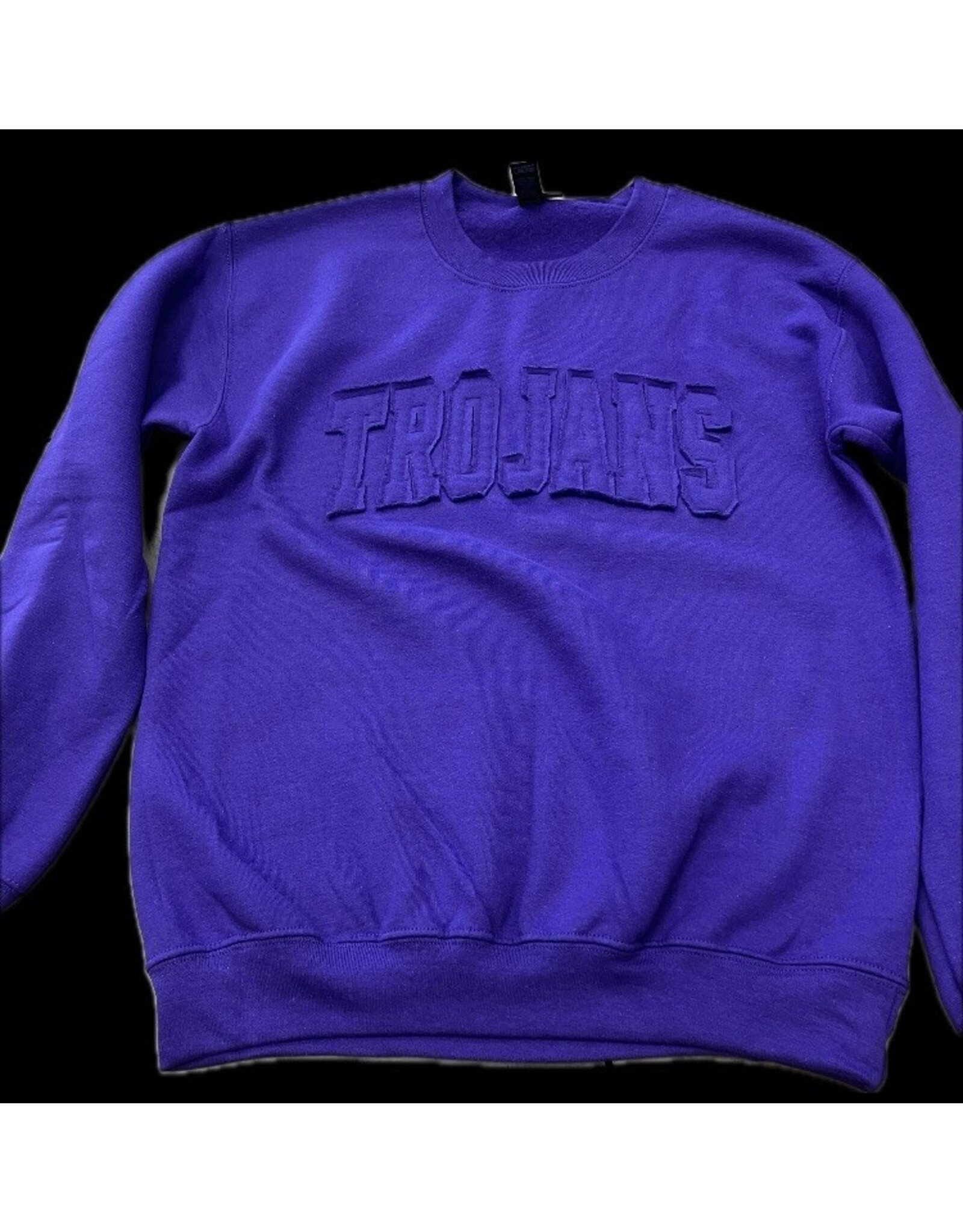 Double Purple Trojans crewneck sweatshirt