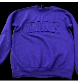 Double Purple Trojans crewneck sweatshirt