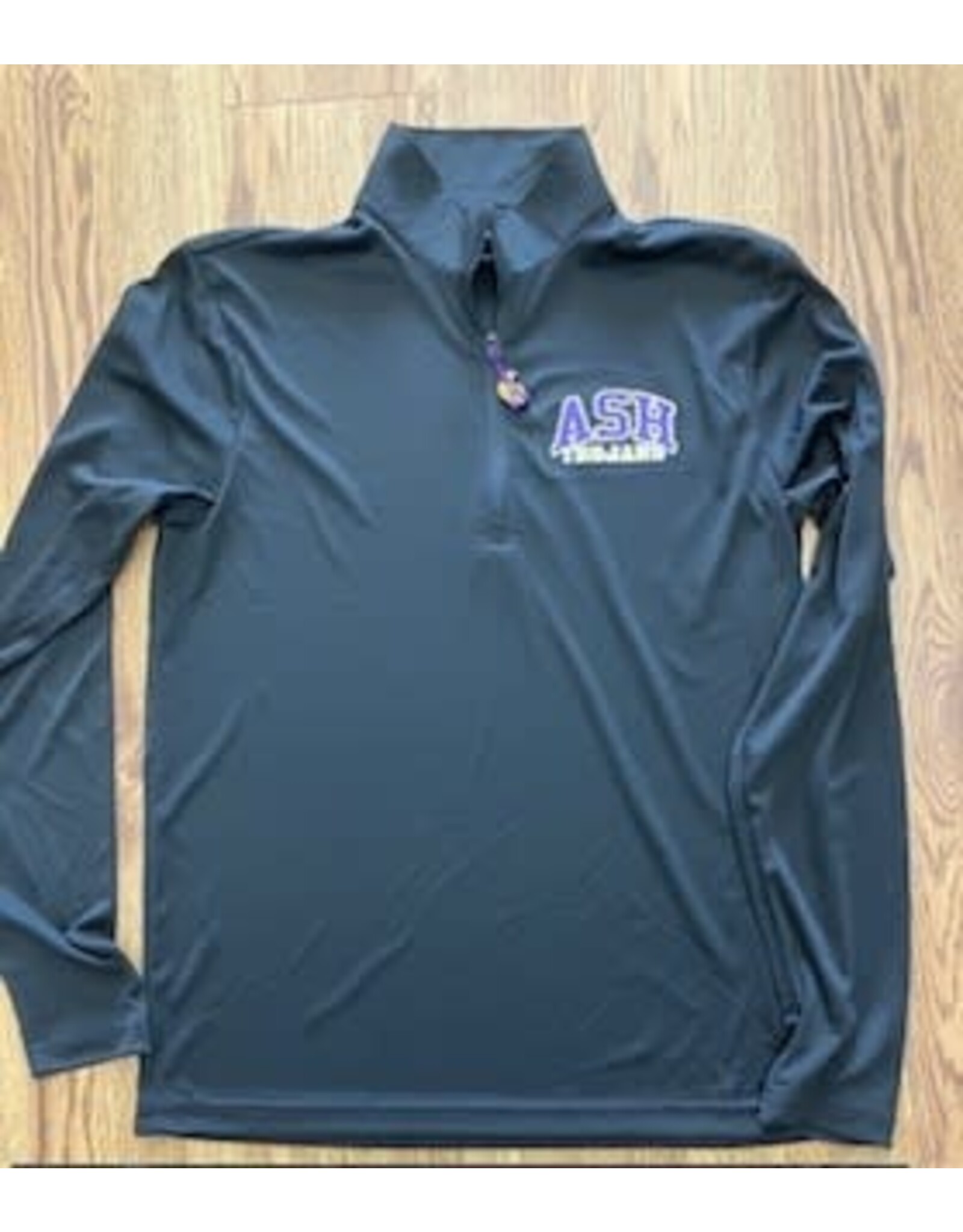 Ash Trojans black M/W 1/4 zip w/ Trojan zipper pull