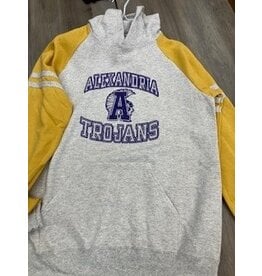 YELLOW STRIPE HOODIE/ ALEXANDRIA TROJANS