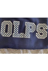 OLPS PLAID LETTERS FOR SWEATSHIRT **** MUST ORDER NAVY SWEATSHIRT WITH THIS