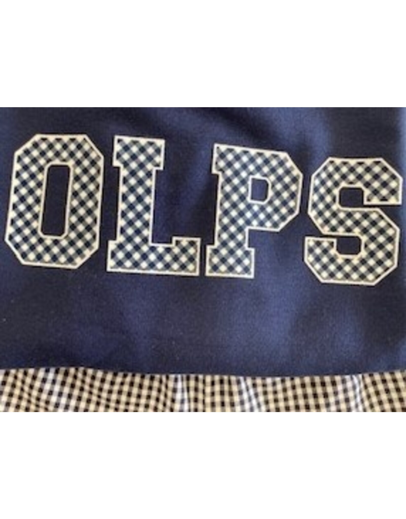 OLPS PLAID LETTERS FOR SWEATSHIRT **** MUST ORDER NAVY SWEATSHIRT WITH THIS
