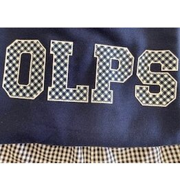 OLPS PLAID LETTERS FOR SWEATSHIRT **** MUST ORDER NAVY SWEATSHIRT WITH THIS