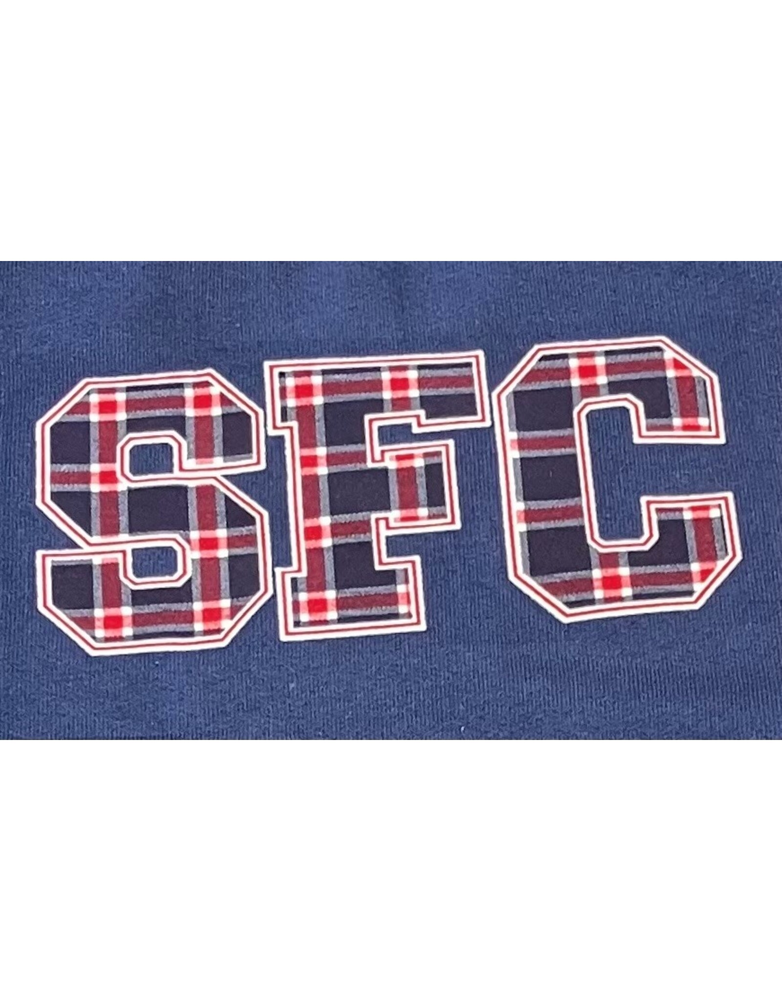 SFC PLAID LETTERS *** MUST ORDER NAVY SWEATSHIRT WITH THIS