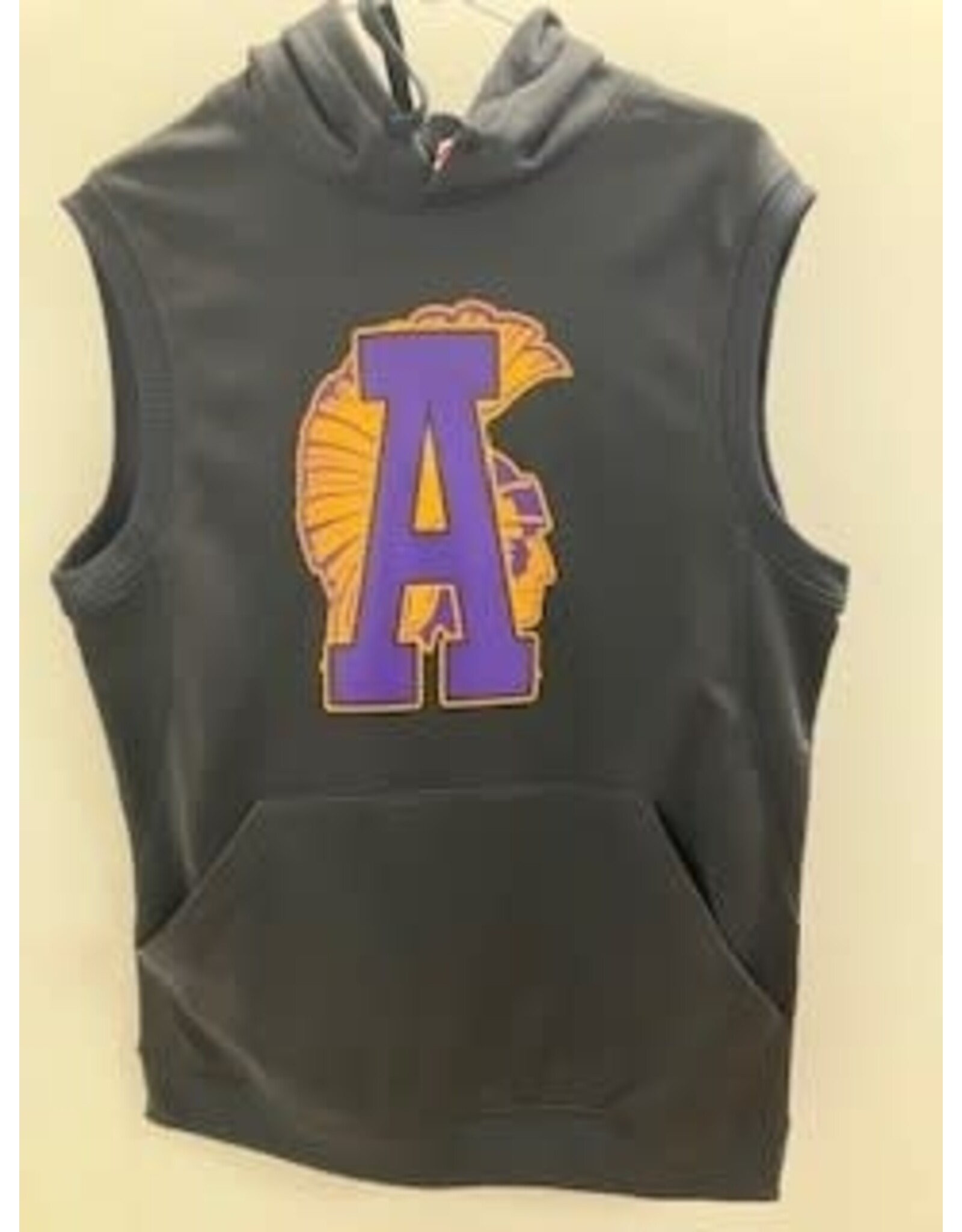 A4 ASH Sleeveless Performance Hoodie w/ big logo