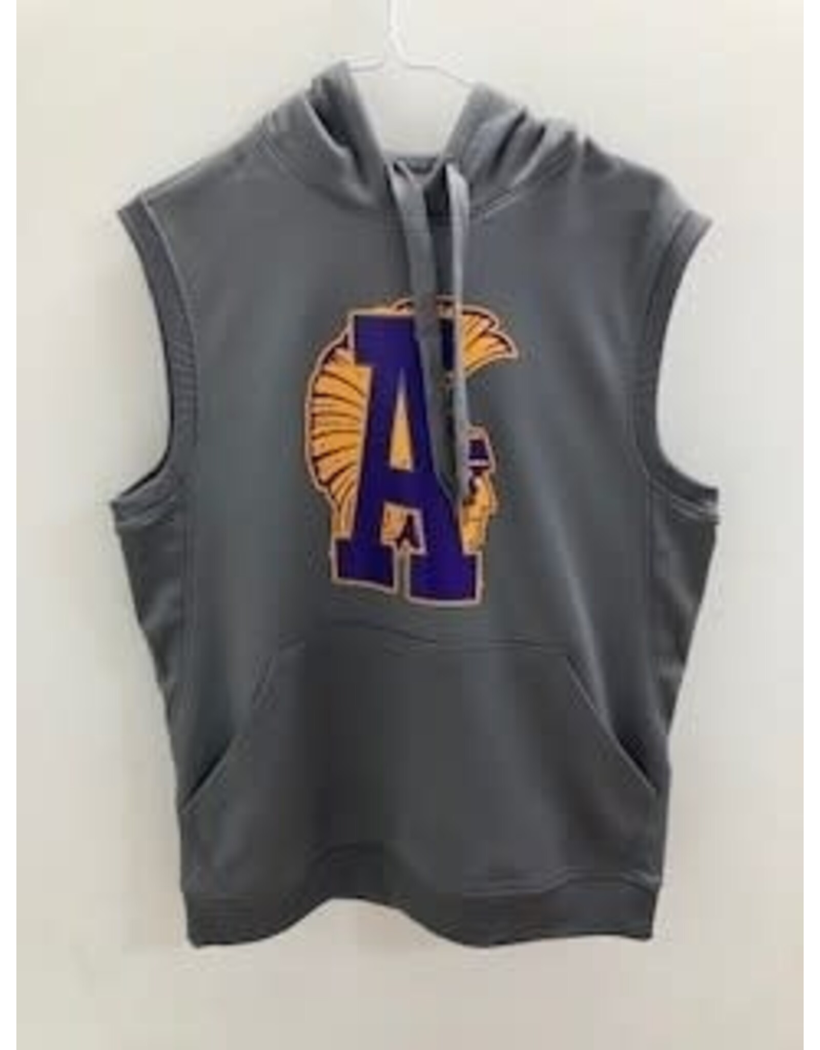 A4 ASH Sleeveless Performance Hoodie w/ big logo