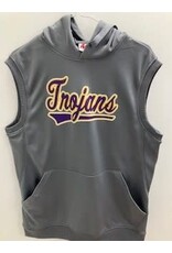 A4 Trojans Sleeveless Hoodie Grey