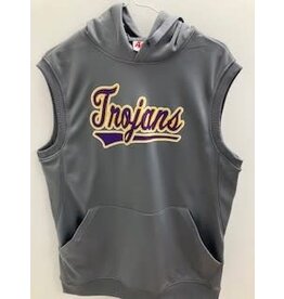 A4 Trojans Sleeveless Hoodie Grey