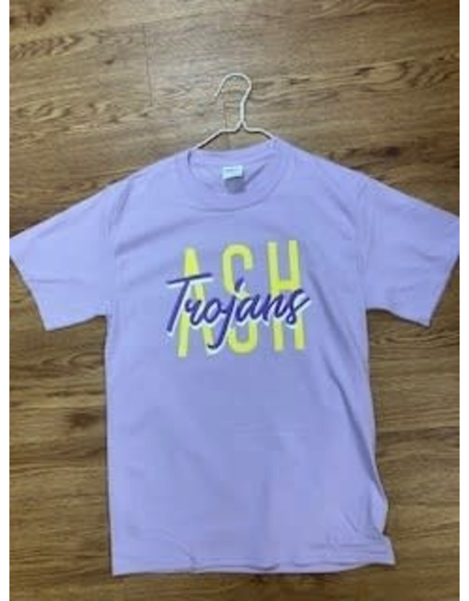 Port & Co Lilac Ash Trojans Tee
