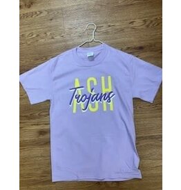 Port & Co Lilac Ash Trojans Tee