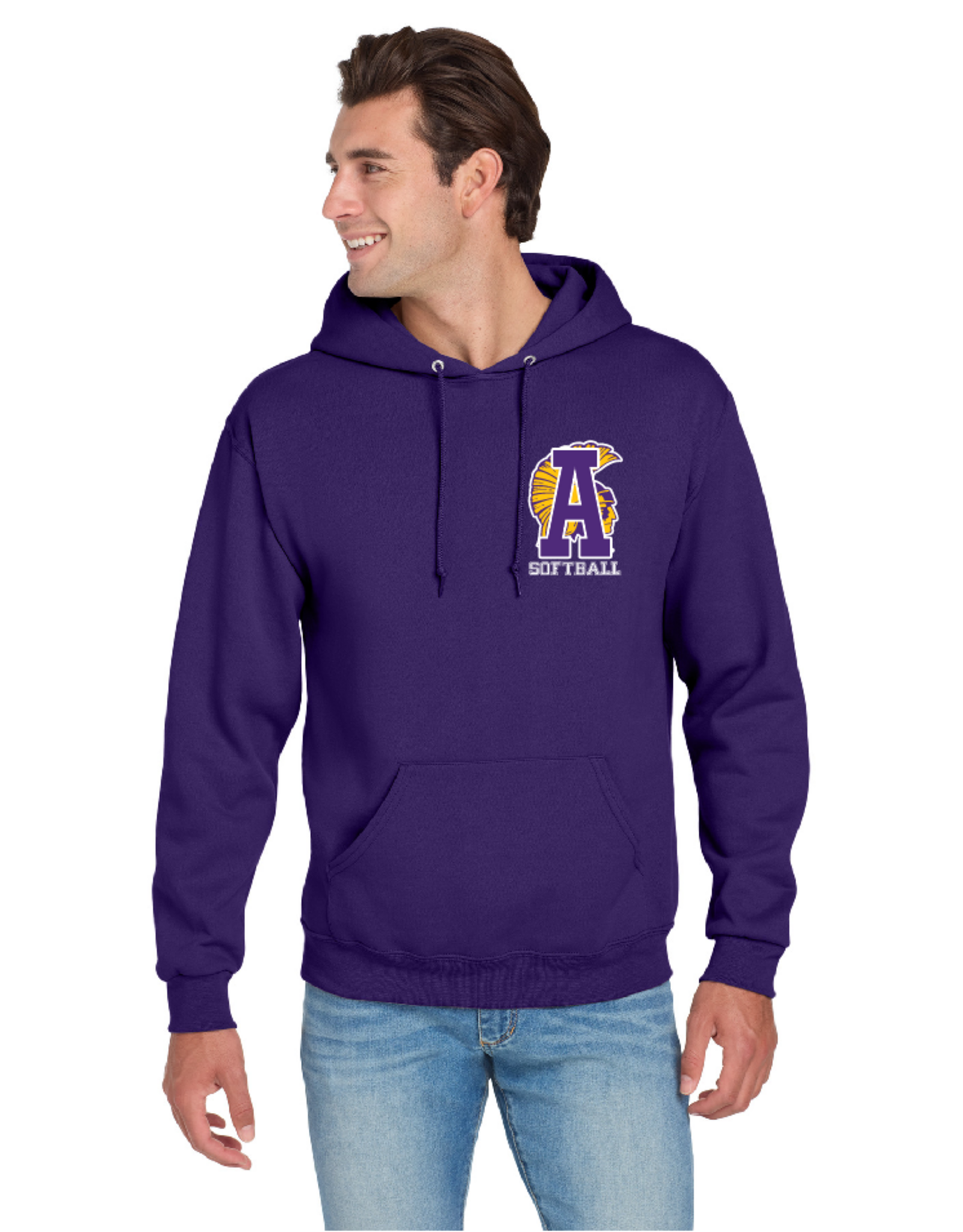 Nu Blend Jerzees ASH SOFTBALL Hoodie