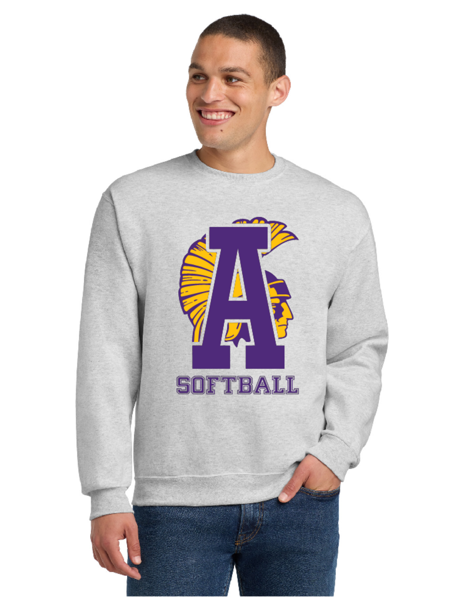 Nu Blend Jerzees Ash Softball sweatshirt