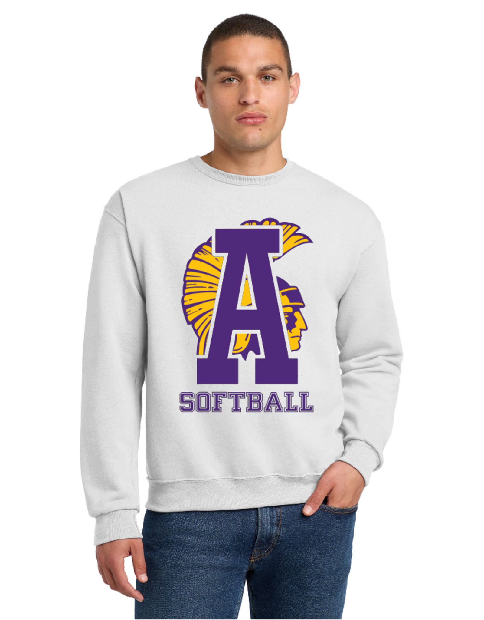 Nu Blend Jerzees Ash Softball sweatshirt