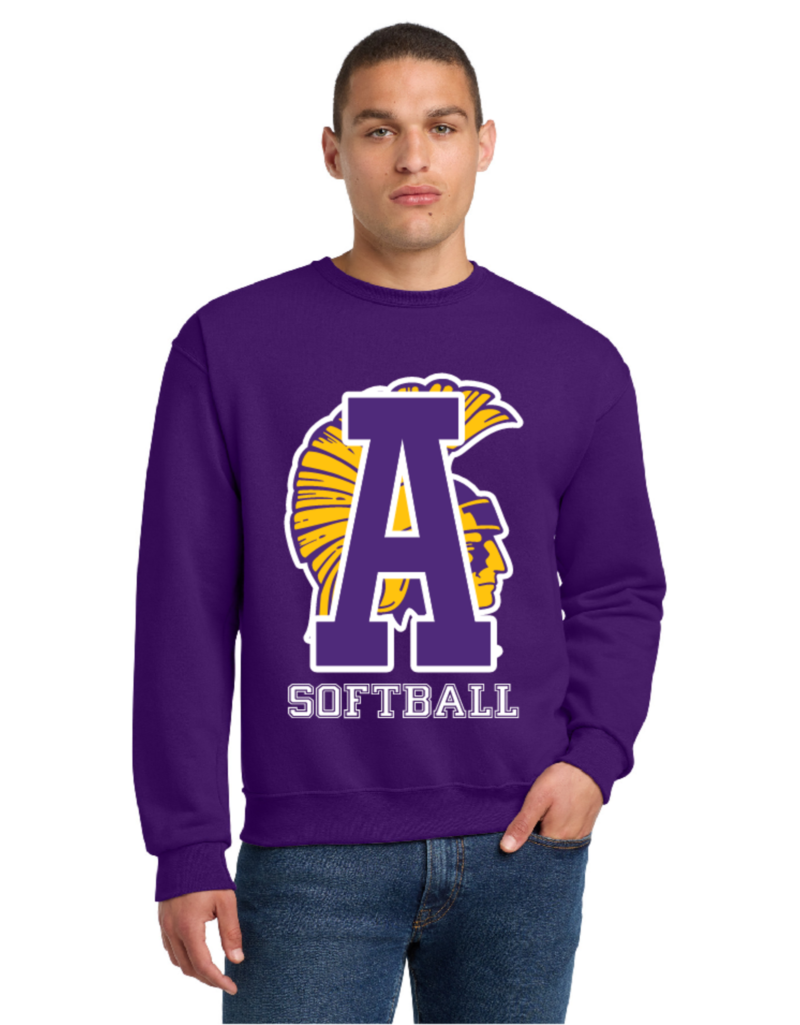 Nu Blend Jerzees Ash Softball sweatshirt