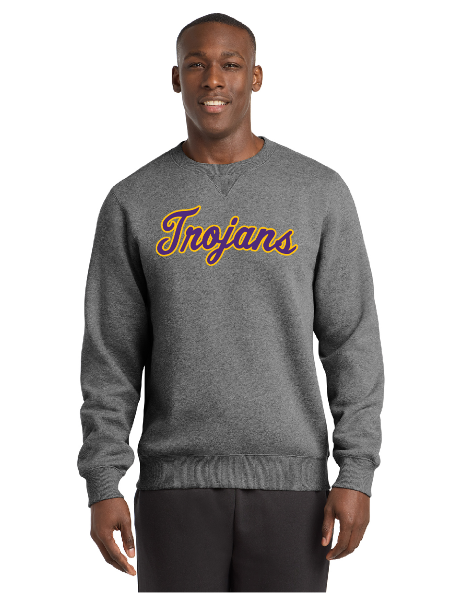 Premium Sprt Tek sweatshirt with twill applique Trojans