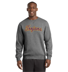 Premium Sprt Tek sweatshirt with twill applique Trojans
