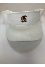 Trojan white visor - like girls softball
