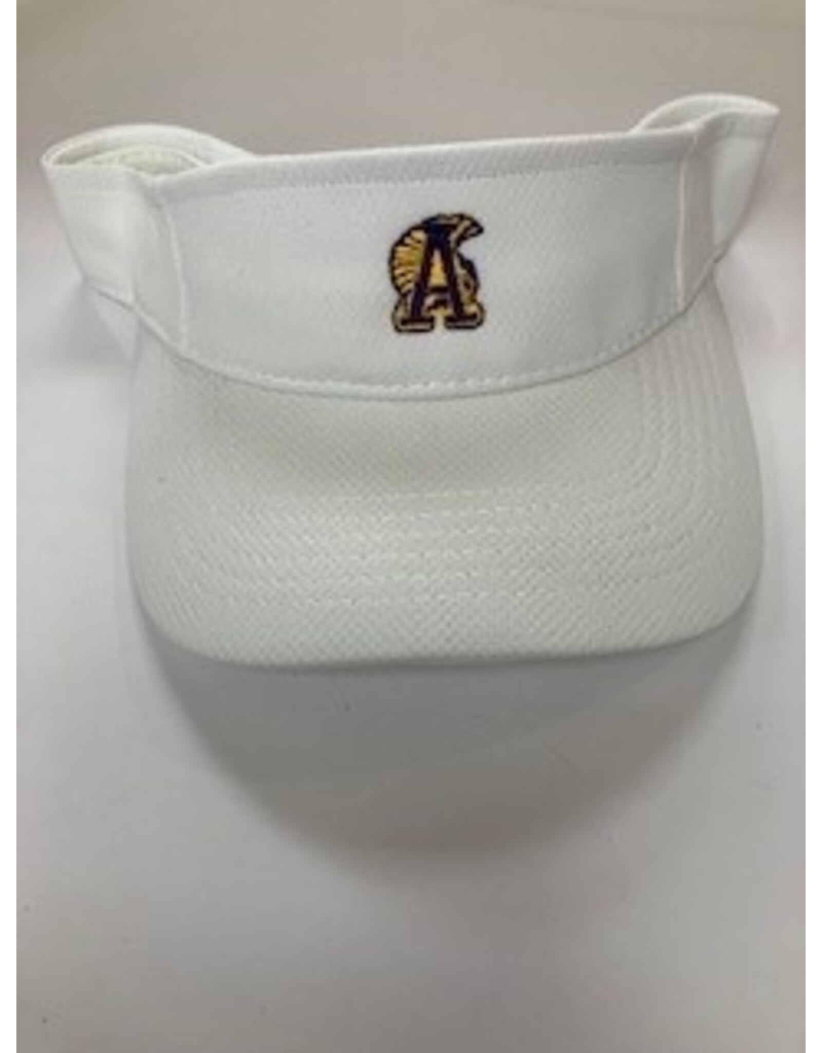 Trojan white visor - like girls softball