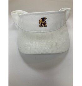 Trojan white visor - like girls softball