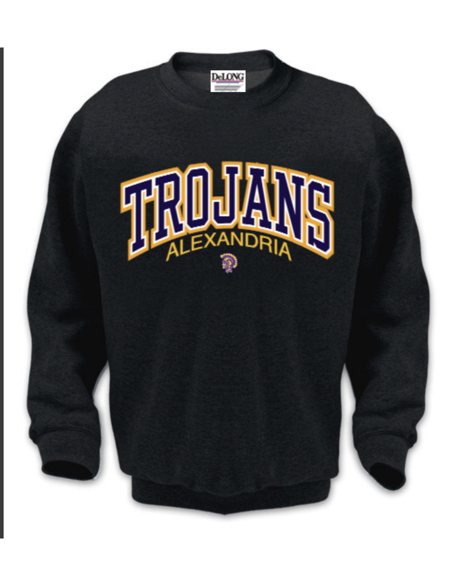 TROJANS BLACK APPLIQUE SWEATSHIRT - PREORDER END 1/9  DELIVER 6 WKS