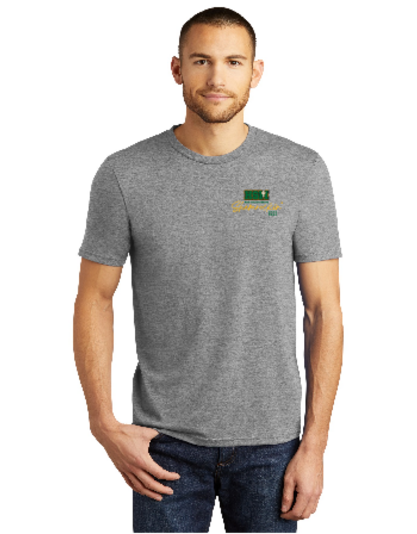 Shamrockin Grey Frost District Brand Tri- Blend S/S Tee