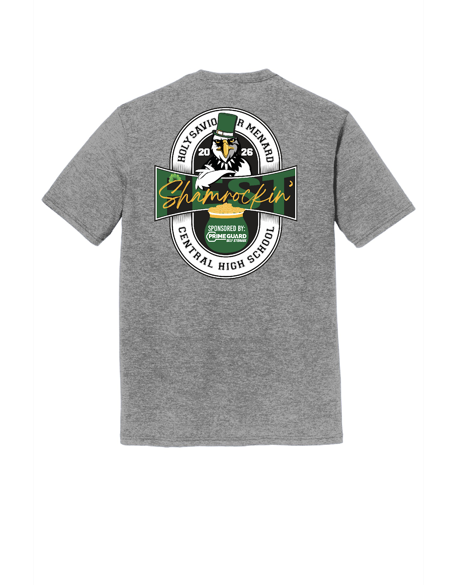 Shamrockin Grey Frost District Brand Tri- Blend S/S Tee