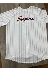 Augusta Trojans pinstripe baseball jersey