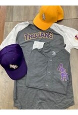 Grey/ White Cotton Baseball Jersey ONLY