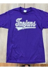 Trojans w/ Tail on Purple Cotton Tee