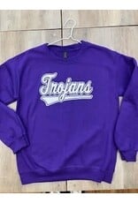 Gildan Trojans w/ Tail on Purple sweatshirt