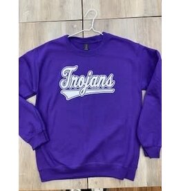 Gildan Trojans w/ Tail on Purple sweatshirt