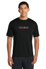 TROJANS CENTER ON BLACK M/W TEE