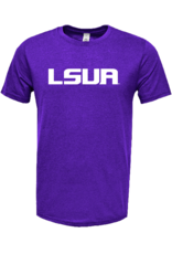 LSUA HIGH RES VISABILITY- Adult Soft-Tek Blend T-Shirt PURPLE ** pickup Abrams Hall 8/25 or 8/26