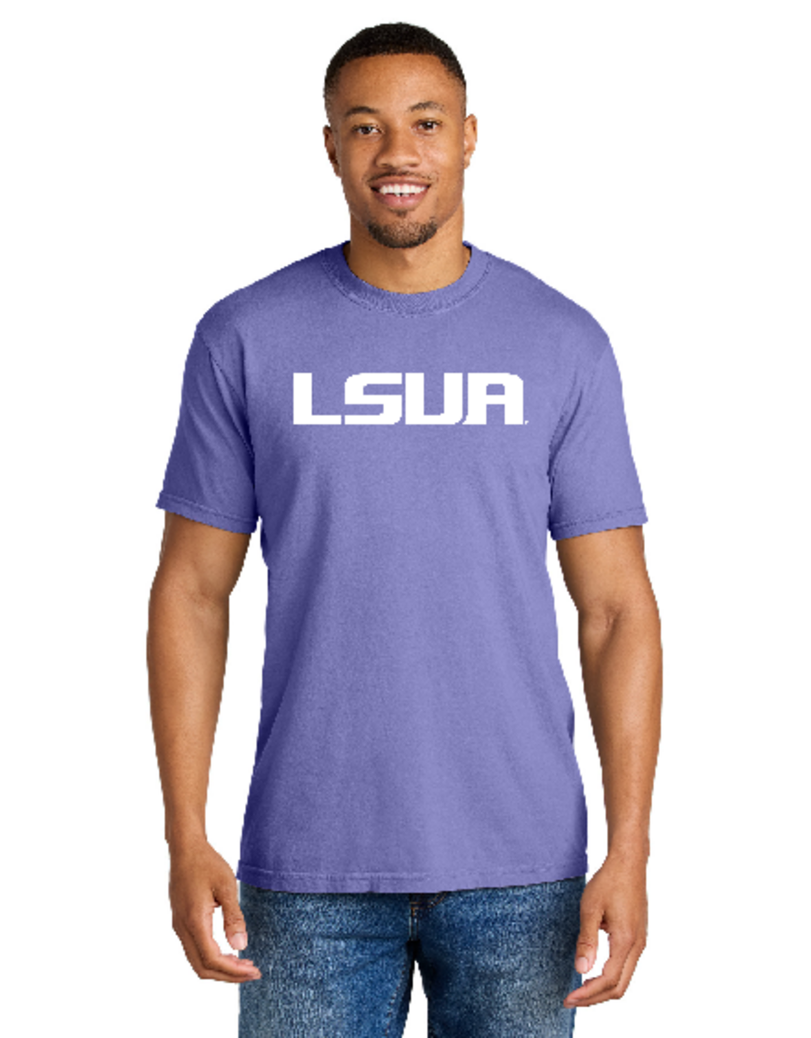 Comfort Colors  order LSUA HIGH RES VIS- TEE- VIOLET- pickup Abrams Hall 8/25 or 8/26