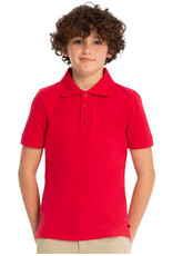 Pique Polo --Red or White -additional cost $6 if school patch required on red