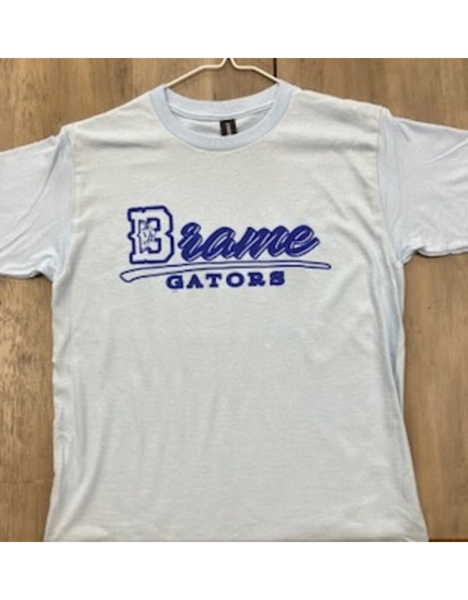 BRAME GATORS  on light blue tee