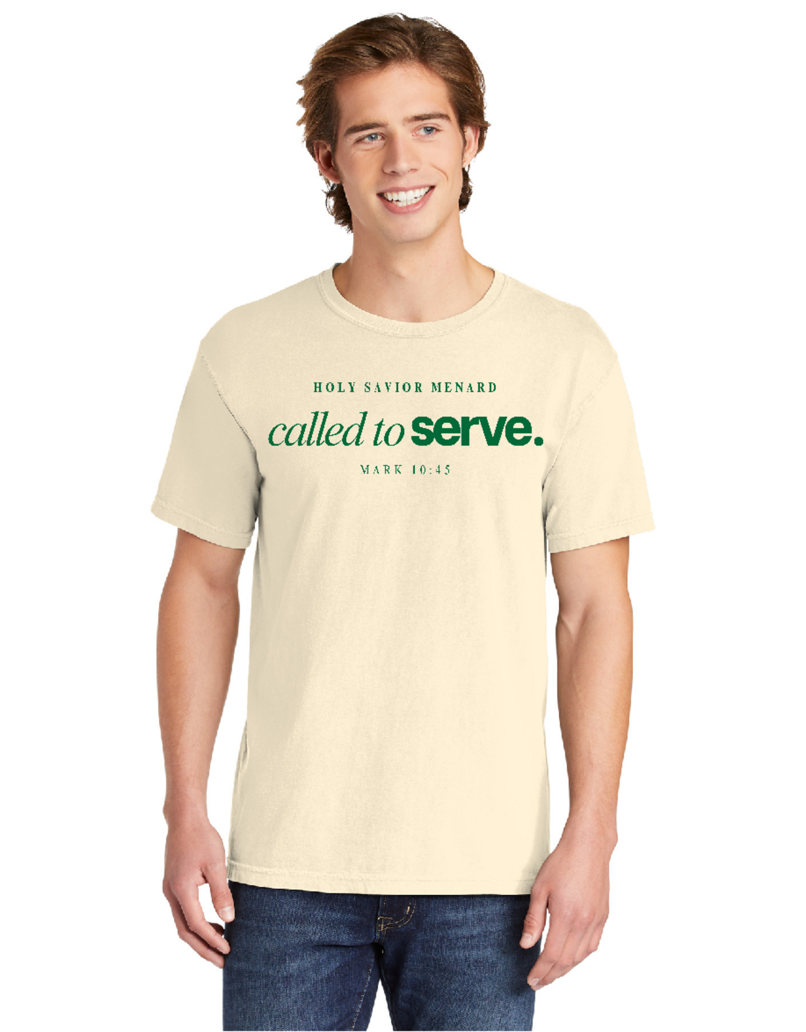 Comfort Colors HSM Serve IVORY Campus Ministry Tee- ORDER- passed out at school