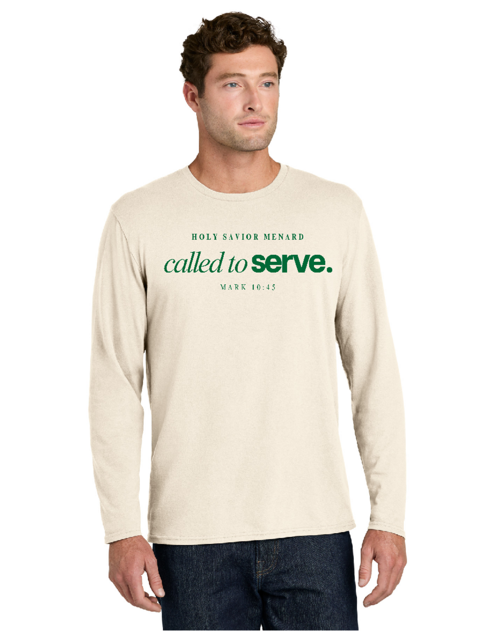 Comfort Colors HSM Serve IVORY Campus Ministry LONG SLEEVE Tee- ORDER- passed out at school