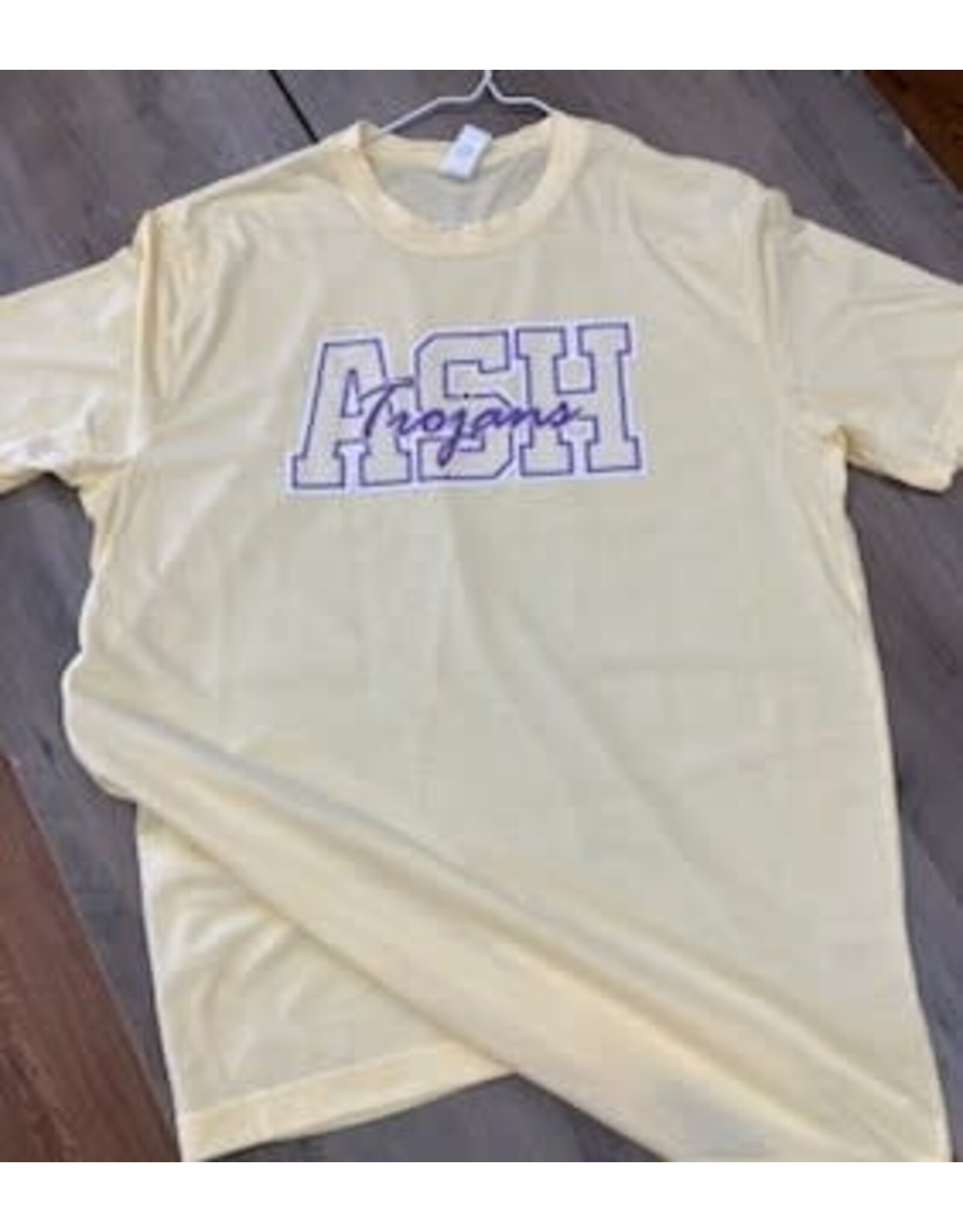 ASH Trojans butter yellow tee