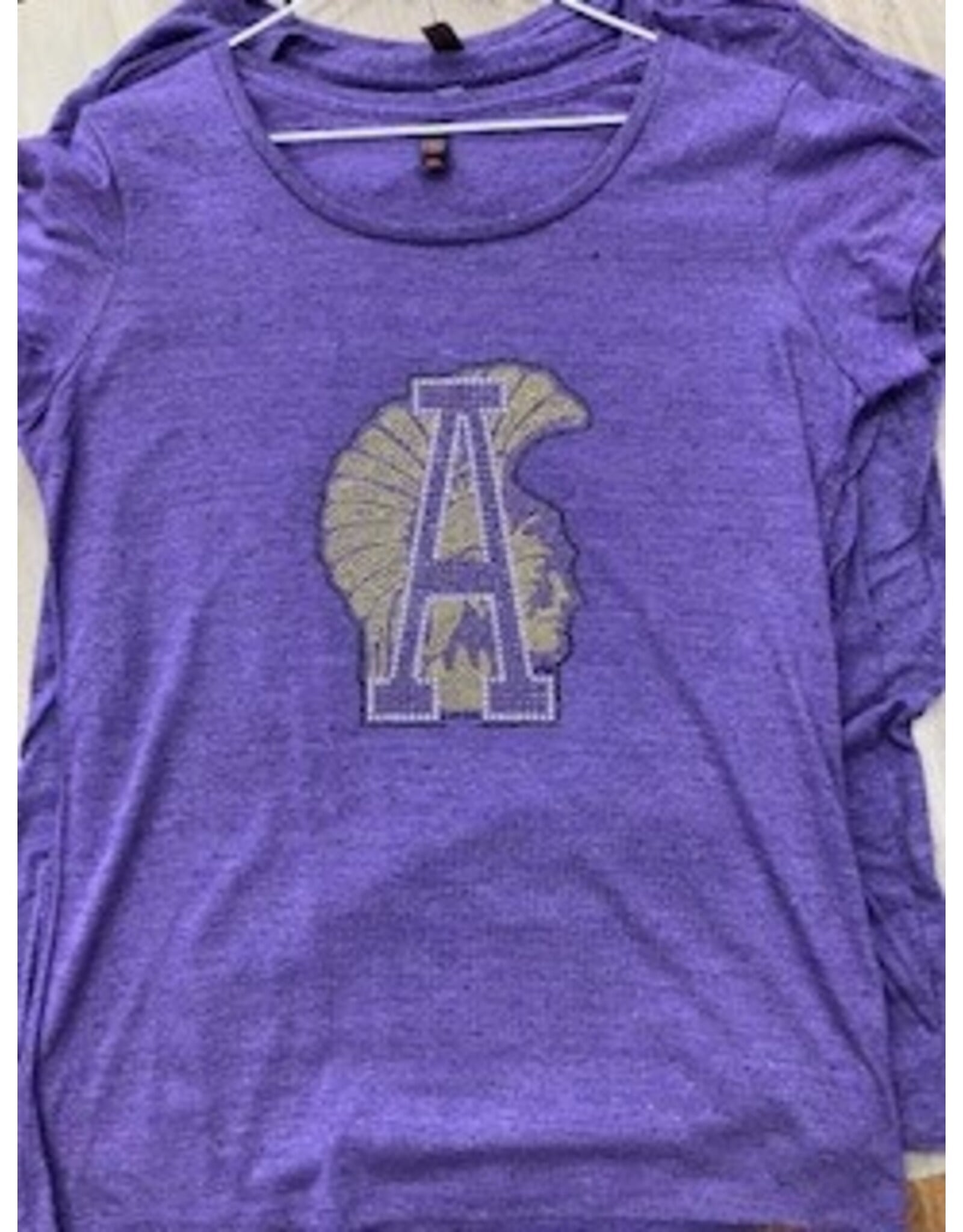 ASH RHINESTONE Purple tee